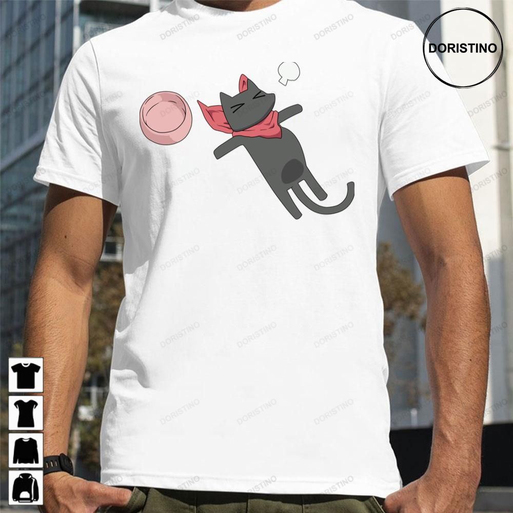 Ate Too Much Nichijou Cat Nichijou Limited Edition T-shirts